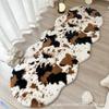 Thickened Rabbit Fur Cow Print Carpet - Animal Skin Pattern for Living Room, Bedroom, or Bay Window