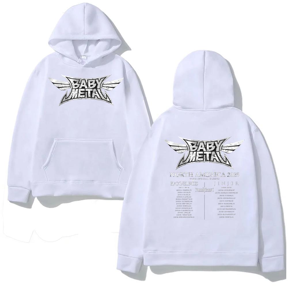 Babymetal Rock Band Hoodies Babymetal North America Tour 2025 Sweatshirt Men's Women Casual Harajuku Clothing Fashion Cotton Tee