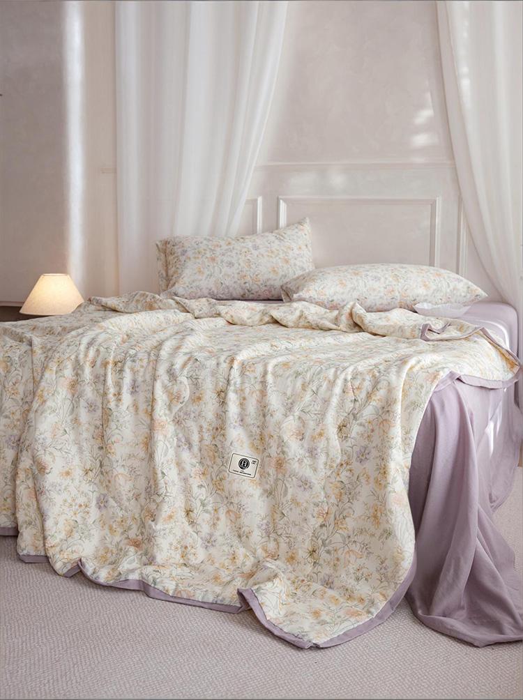 Cotton double-layer yarn printed soybean fiber washable machine washable summer cool quilt [multiple options available]
