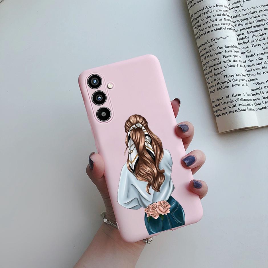 Cover Case For Samsung A34 5G Phone Shell On Samsung Galaxy A54 5G Back Cover Girl Silicone Soft Casing Shockproof Bumper Fundas