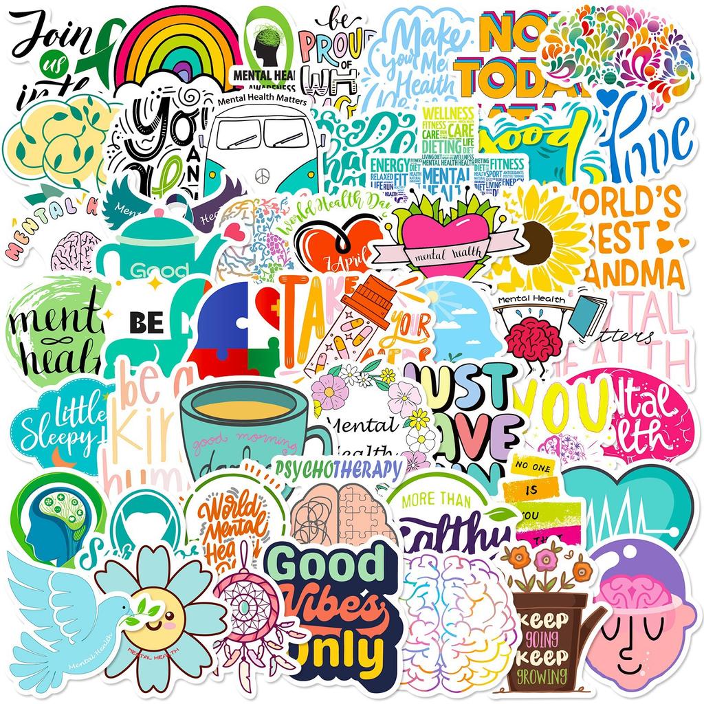50 Mental Health Education Awareness Stickers New Mental Health Awareness Stickers