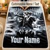 Flannel BlanketArctic Monkeys Custom Name Text Personalized Soft Warm Throw Blanket Home Decor Gift