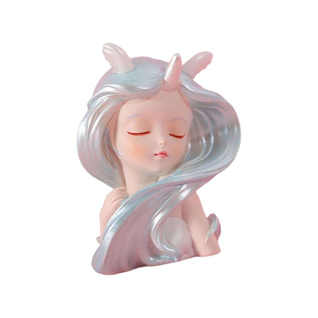 2pcs Cute Sea Girl Figurines Miniature Statue for Decoration Birthday Gift