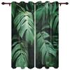 Tier Papagei Tropische Pflanze Grünes Blatt Luxus Heim Vorhänge Heimbedarf Wohnzimmer Schlafzimmer Maßgefertigte Vorhänge