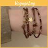 Luxury Vintage Chic Womens Beaded Bracelet With Crystal And Star Elements