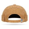 Round Vintage Docker Cap Solid Color Hip Hop Hat Multipurpose Corduroy Brimless Hat  Streetwear