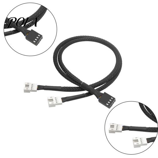 Computer Cooling System Cable Adapter Maximize Performance Durable 4-Pin Fan Efficient Ideal for CPU Graphics Card Fans Black Casing