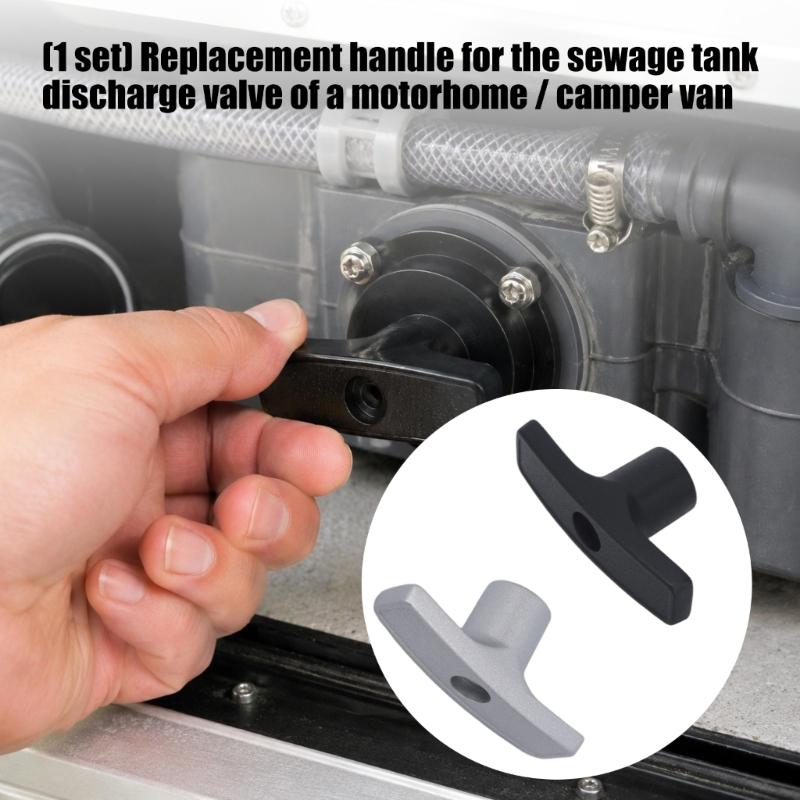Motorhome Waste Tank Valves Drain Handle Repair Kit for Replacing Damaged Handles and Restoring Manual Gate Operation