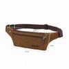 Casual Solid Color Canvas Outdoor Waist Belt Bag Canvas Bags Money Pouch Chest Bag Waist Packs