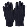 Autumn and Winter Knitted Breathable Warm Gloves Jacquard Texture Inner Lining Fleece Thickened Split-finger Touch Screen Five-finger Gloves