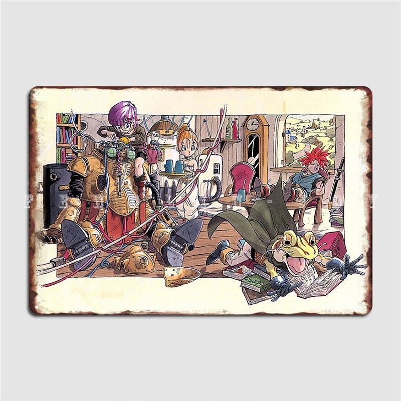 Chrono Trigger Металлические Таблички Винтажная Настенная Роспись Мурал Жестяная Табличка Постеры 20x30cm（7.8x11.8inch）