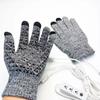 USB Electric Heating Knitted Warm Gloves Double-sided Heated Palm Glue Points Anti-slip Touch Screen Men and Women Outdoor Sports Riding