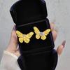 New Chinese Court Style Golden Three-dimensional Butterfly Ring Women's Light Luxury Fashion Versatile Temperament Exquisite High Sense Ring