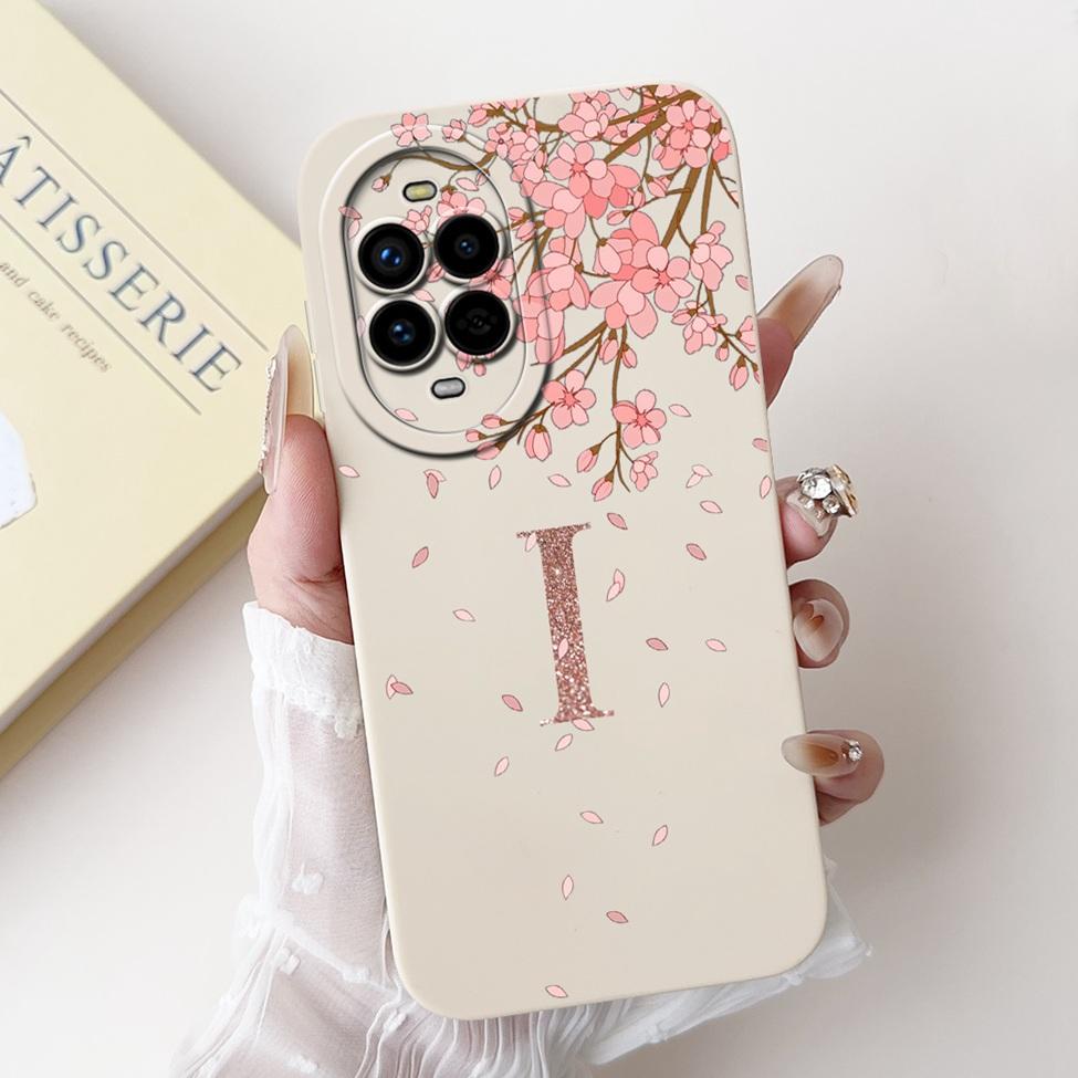 For Huawei Nova 13Pro MIS-AL00 Phone Cover For Huawei Nova 13 Pro Case Silicone Simple Fashion A-Z Letters Shockproof Bumper