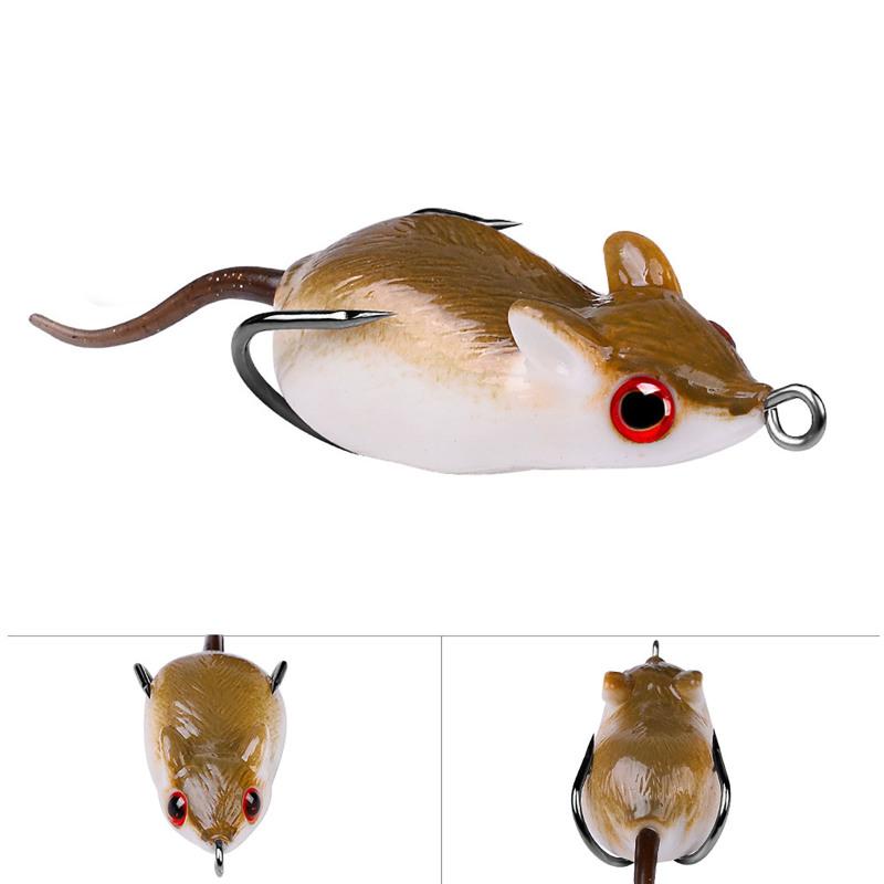 5cm 9g 3d Simulation Mouse Fishing Lure Kit Artificial Double Hook Lures Baits Fishing Accessories