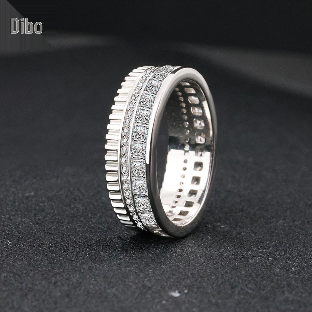 S925 Sterling Silver Double Row Ring - Japanese & Korean Hip-Hop Trend, Women’s Popular Style