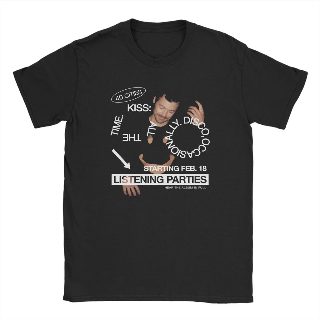 Unisex Unisex Kiss All The Time Disco T Shirts Harrys Music Styles 100 Cotton Clothes Vintage Short Sleeve Tees Gift Idea TShirts