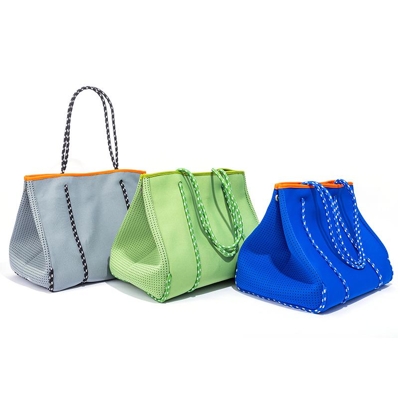 EVA Waterproof Women's Shoulder Tote Bag - Thick Diving Material for Beach & Outdoor Use