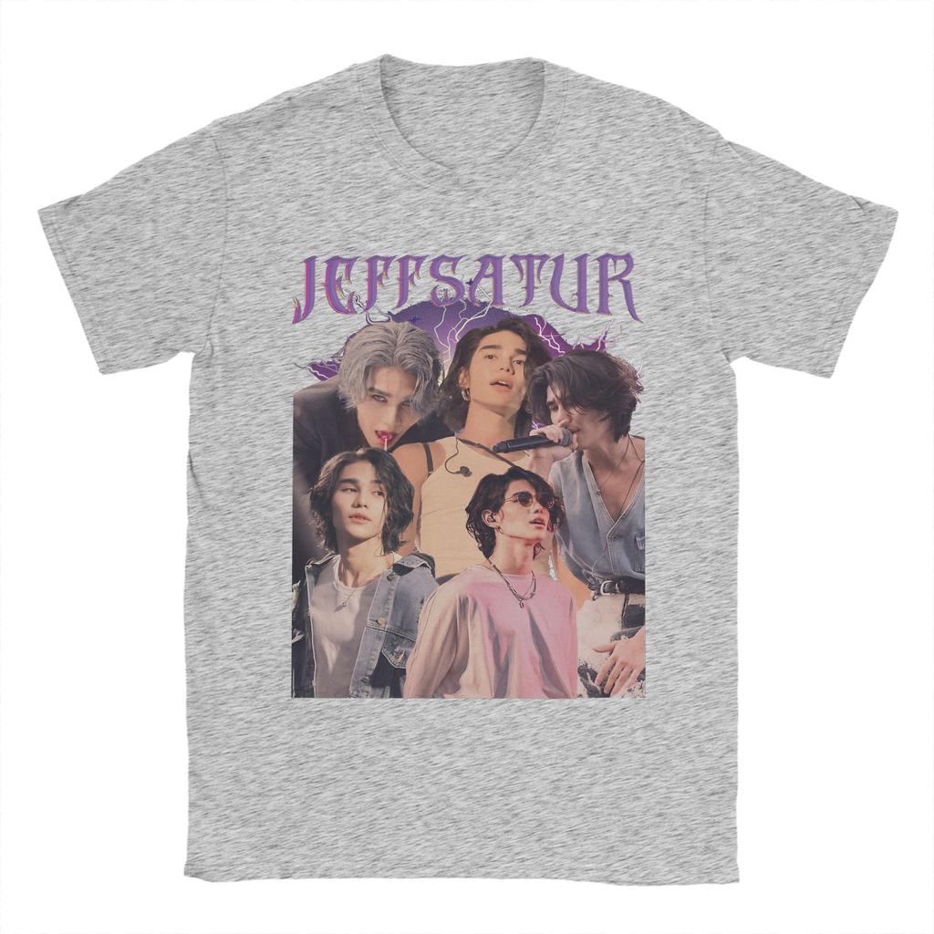 Leisure Thai Singer Actor Jeff Satur TShirt Men Crewneck Cotton T Shirts Short Sleeve Tee Shirt Classic Tops