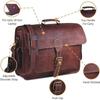 Genuine Vintage Brown Leather Messenger Bag Shoulder Laptop Bag Briefcase