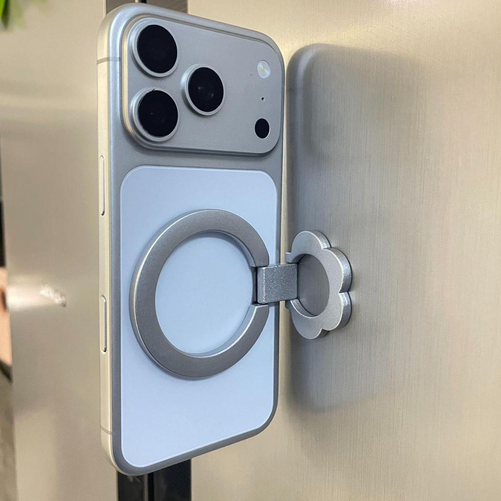 MagSafe Flower Finger Ring Holder: Ultra-Thin, Double-Sided Magnetic Phone Stand with 360° Rotation