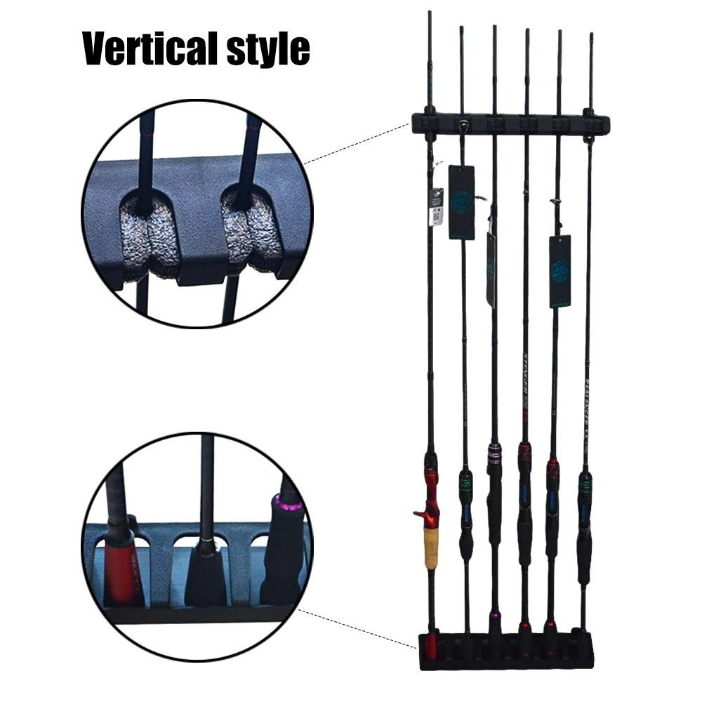 Fishing rod display rack household wall mounted fixed rack display rack vertical wall mounted fishing gear collection and store