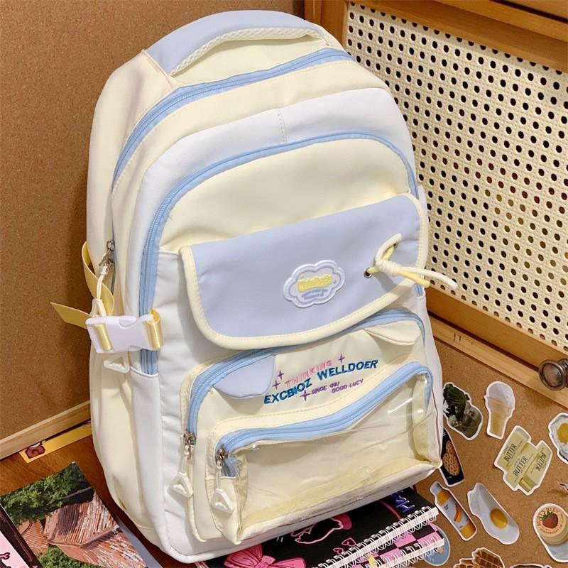 School Bag Contrasting Color School Bag Female High Value Sweet Beauty Child