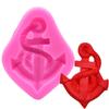1pcs Sailboat Anchor Silicone Molds Wedding Cupcake Topper Cake Decorating Tools Soap Resin Clay Candy Chocolate Gumpaste Moulds