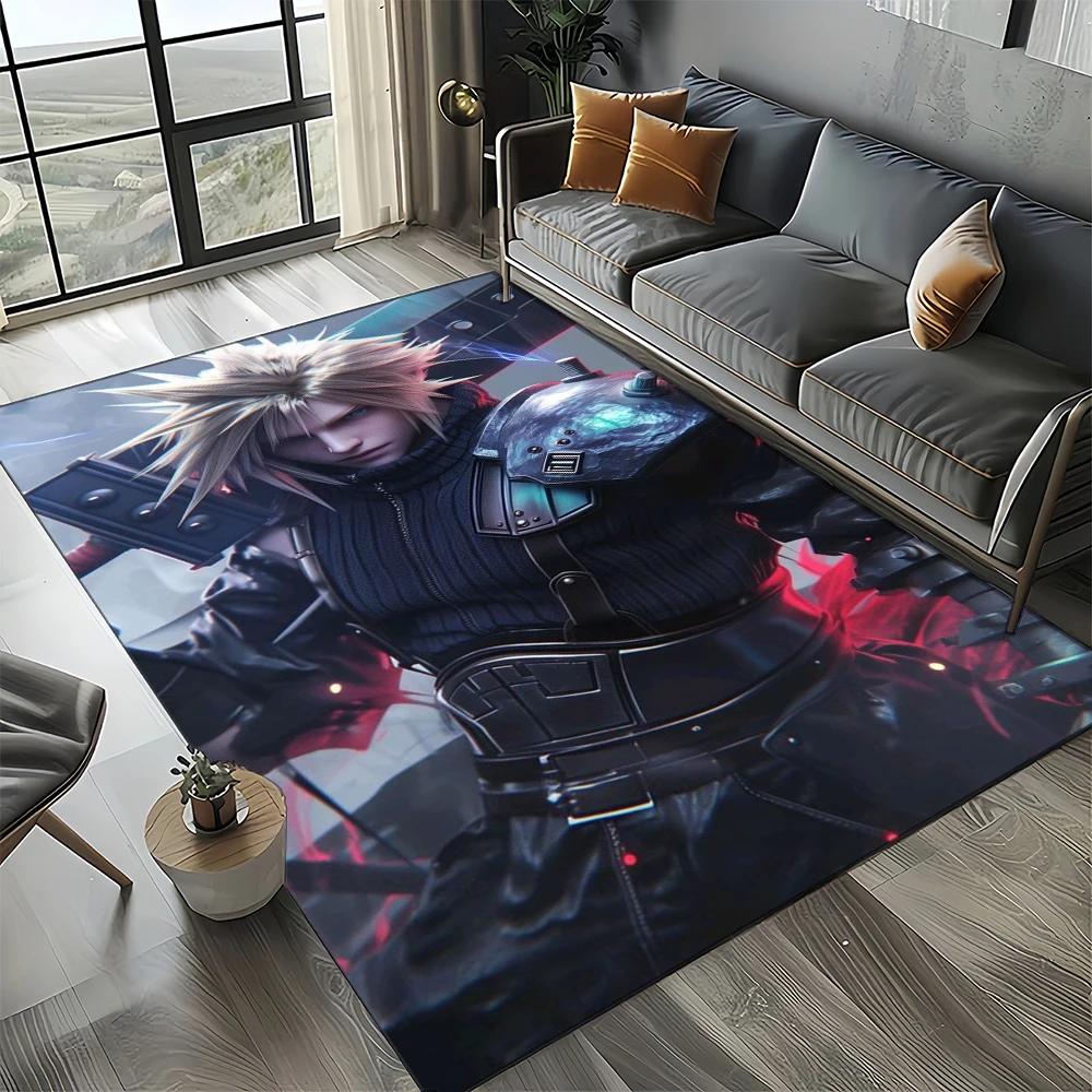 2025 New Style Cloud Tifa Aerith Final Fantasy Games Carpet Rug for Home Living Room Bedroom Sofa Doormat Non-slip Floor Mat