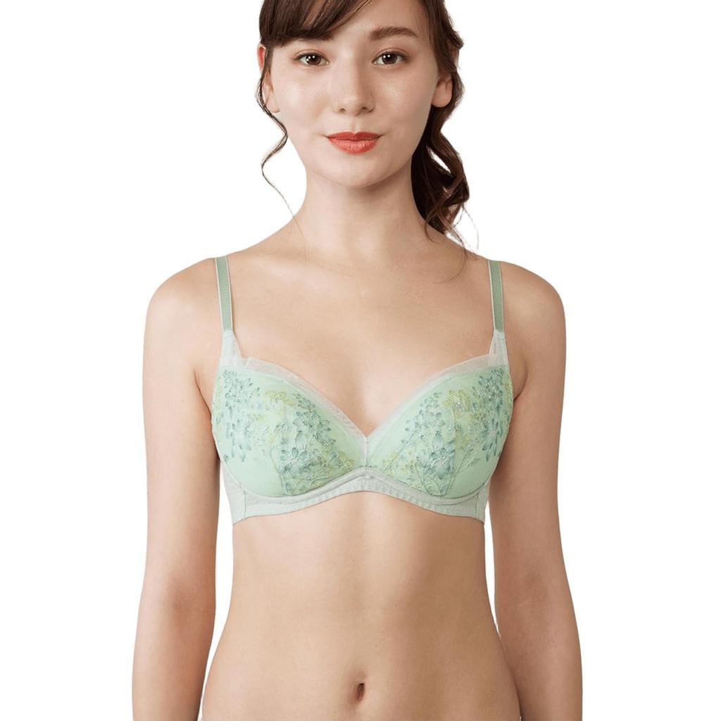 Triumph Angel Magical Firmness 597 Wireless M009 Size D75 Bra(R) Bra, (Green),