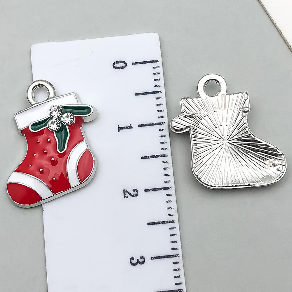 20-Piece Christmas Oil Drop Jewelry Set: Santa, Snowman, Bell, Elk Bracelets & Pendants