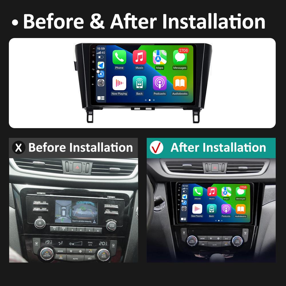 10.1 Inch Android 14 Car Video For Nissan Qashqai J11 X-Trail 3 T32 2013 2014 2015 2016 2017 Radio Player DSP Stereo Auto Tools