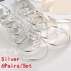 6Pairs/Set Silver Party Fashion Dangle Ear Stud Piercing Jewelry Hoop Earrings Set