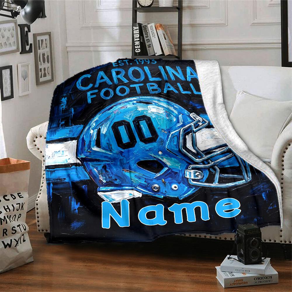 Footballthemed Home Blanket Customize Your Names Comfortable Soft Lightweight Allseason Multipurpose Blanket For Picnics Sofas Offices Beds Living