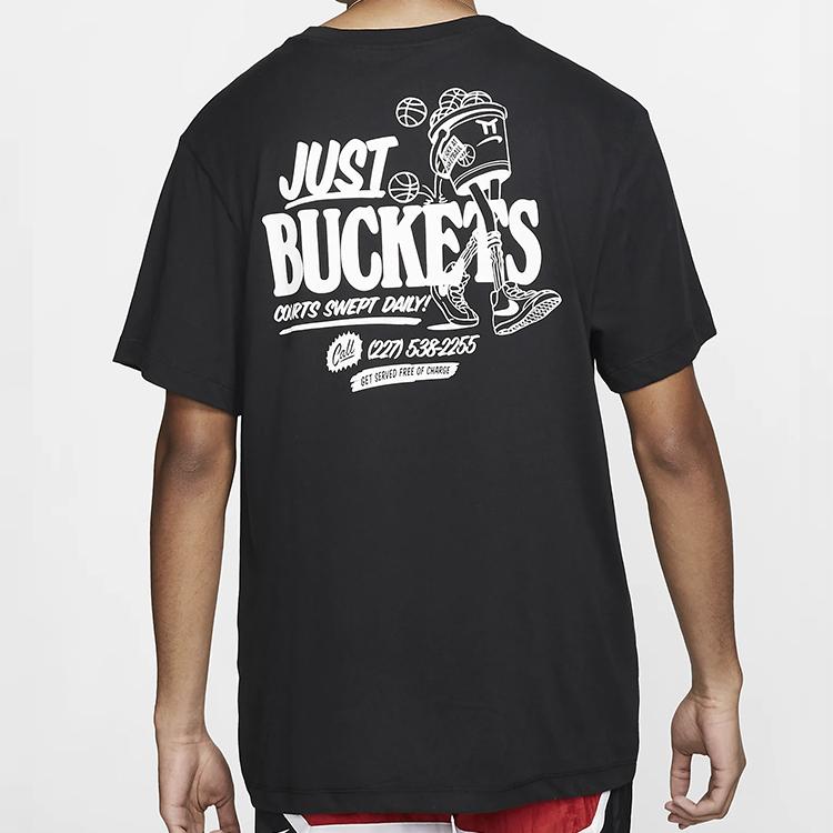 Nike Dri-FIT "Just Buckets" Basketball Graphic T-Shirt Black CD0959-010