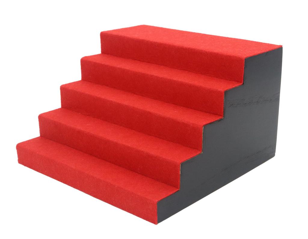 Glass Square Five-Tier Display Stand Large