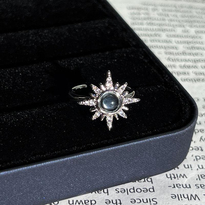 2026 Qingying Ice Diamond Light Luxury Premium Sense Cool Sense Egg Surface Slightly Inlaid Ring Femininity Niche Cold Wind Fashion Ring Resizable