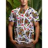 Summer casual 3D Poker A-pattern Retro Printed Men's T-shirts Short sleeves