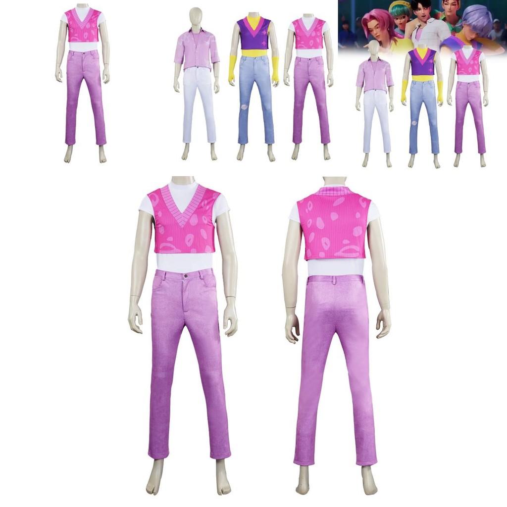 Kpop Chasseurs de Démons Saja Boys Costume Cosplay Tissu Polyester Avec Costume de Performance Scénique Pour Adolescents et Adultes