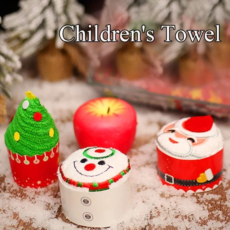 Christmas Towels Cake Modelling Hand Towels Santa Claus Snowman Christmas tree Embroidered Home Decor Kitchen Indoor Bathroom