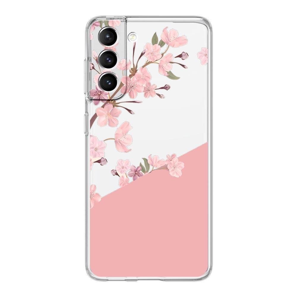 Phone Case For Samsung Galaxy S24 Plus S23 S22 S21 S20 FE Ultra 5G S10 S10E S9 Clear Silicone Cover Golden Letter Flower Art