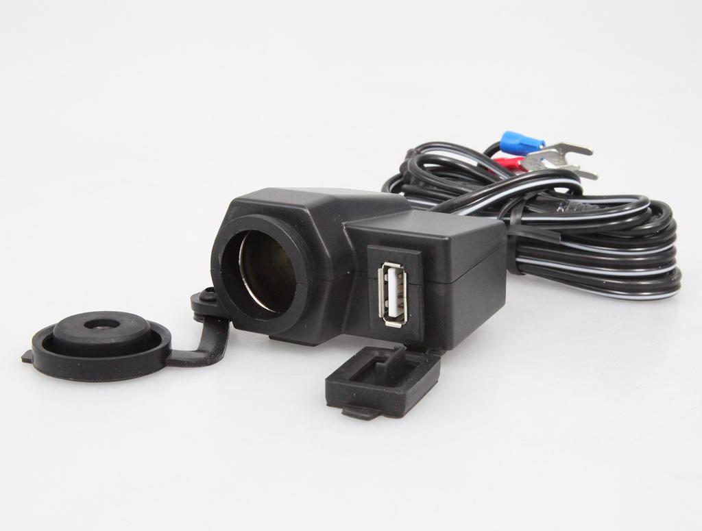 Motorradteilezentrum Universal Motorrad Zigarettenanzünder Einloch USB-Buchse 907605 Buchse, & Typ,