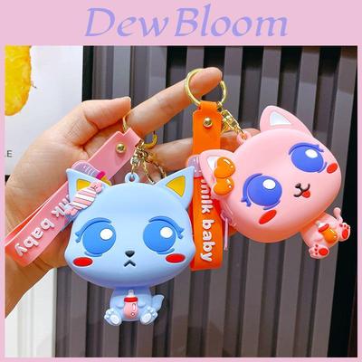 Linda Mini Billetera de Silicona Adorable Accesorio Llavero de Gato Para Regalos y Fiestas