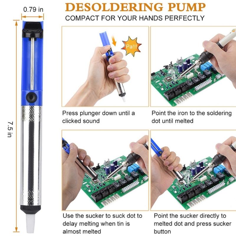 Professional 15 in 1 Soldering Tool Set Featuring Temperature Control European American Plugs And Heat Resistant Base
