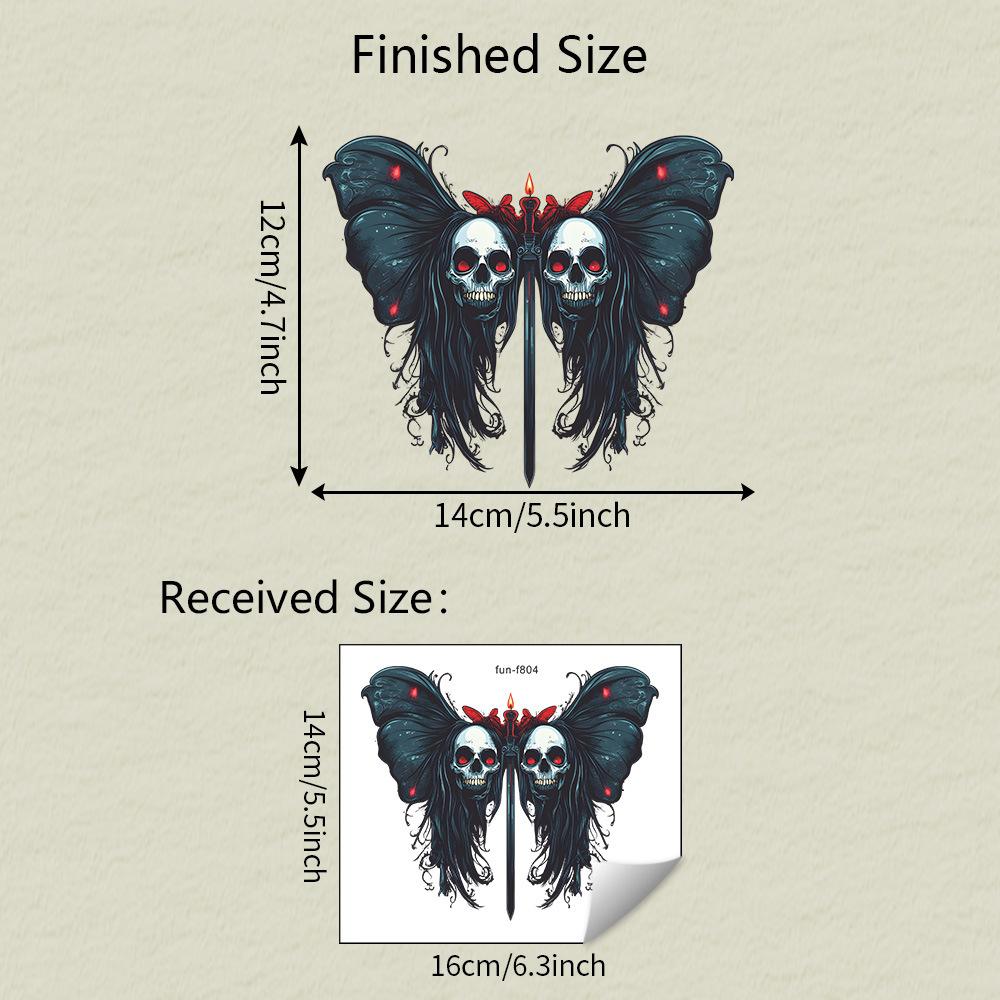 

Хэллоуин Персонализированная Наклейка на Автомобиль Бабочка Череп Праздничная Атмосфера Украшение Наклейка на Автомобиль