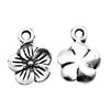 Simple Flower Charms Antique Alloy Pendants For Minimalist Floral Jewelry
