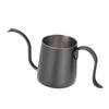 Kaffeekessel 304 Edelstahl Verdickt Dünner Langer Ausguss 250ml Pour Over Kaffeekessel für Zuhause Schwarz