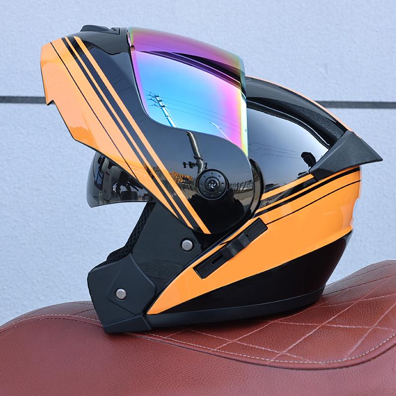 ORZ electric bicycle helmet ABS with double lenses, men's and women's four season open face helmet, riding helmet DOT