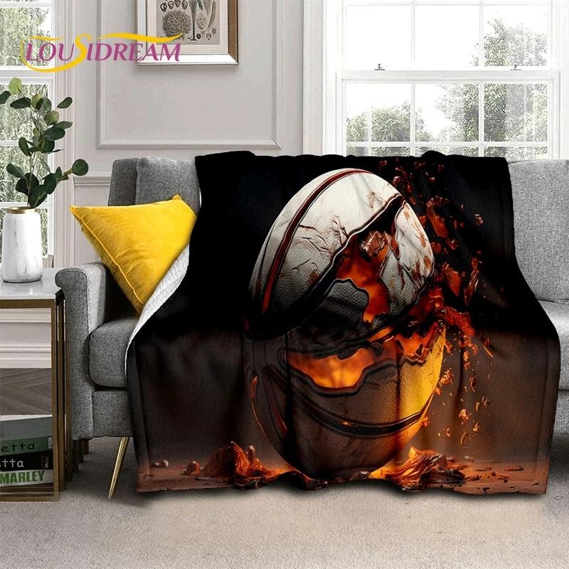 Latest Basketball Court Frame Soft Flannel Blanket for Beds Bedroom Sofa Picnic,Throw Blanket for Cover Outdoor Leisure Nap Gift