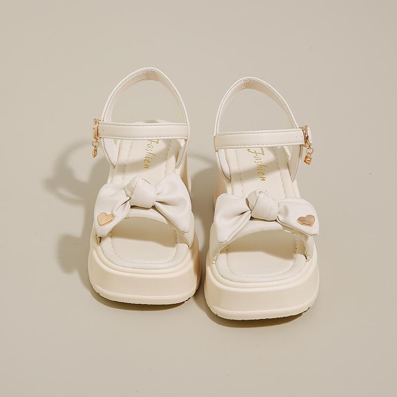 Fashion Fairy Style Thick Soled Sandals for Women Wearing Summer 2024 New Thick Heels with Fashionable Beach Shoes High Heels